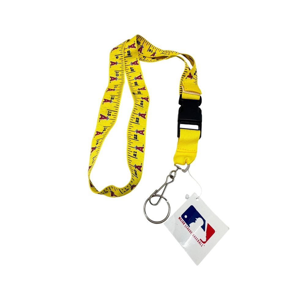 MLB Los Angeles Angels Tape Measure Lanyard Yellow 2005 Pro Specialties NWT